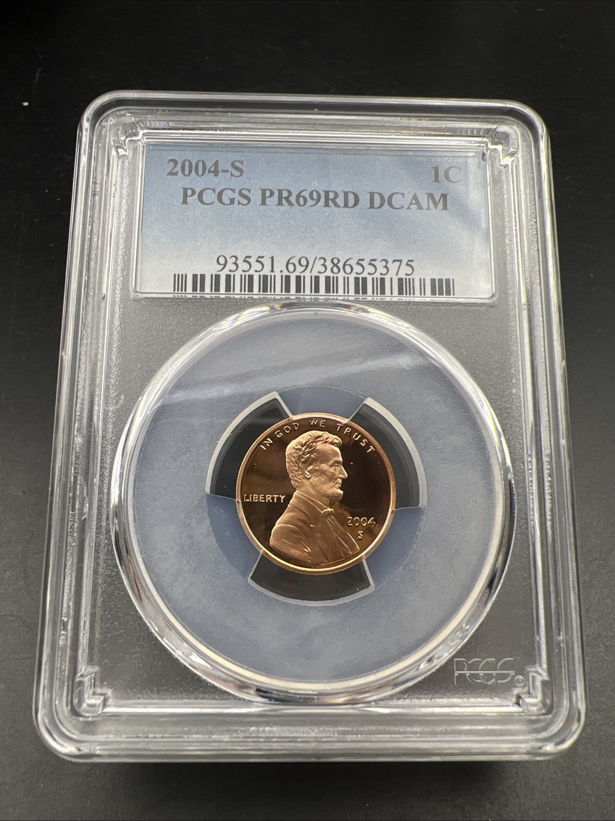 2004 S 1c Lincoln Memorial Cent Penny Coin PR69 DCAM PCGS #375