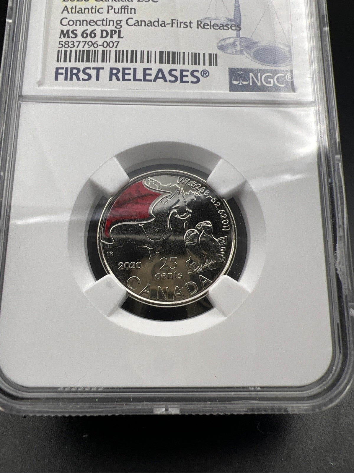 2020 25c Canada Twenty Five Cent Quarter Atlantic Puffin Coin NGC MS66 PL