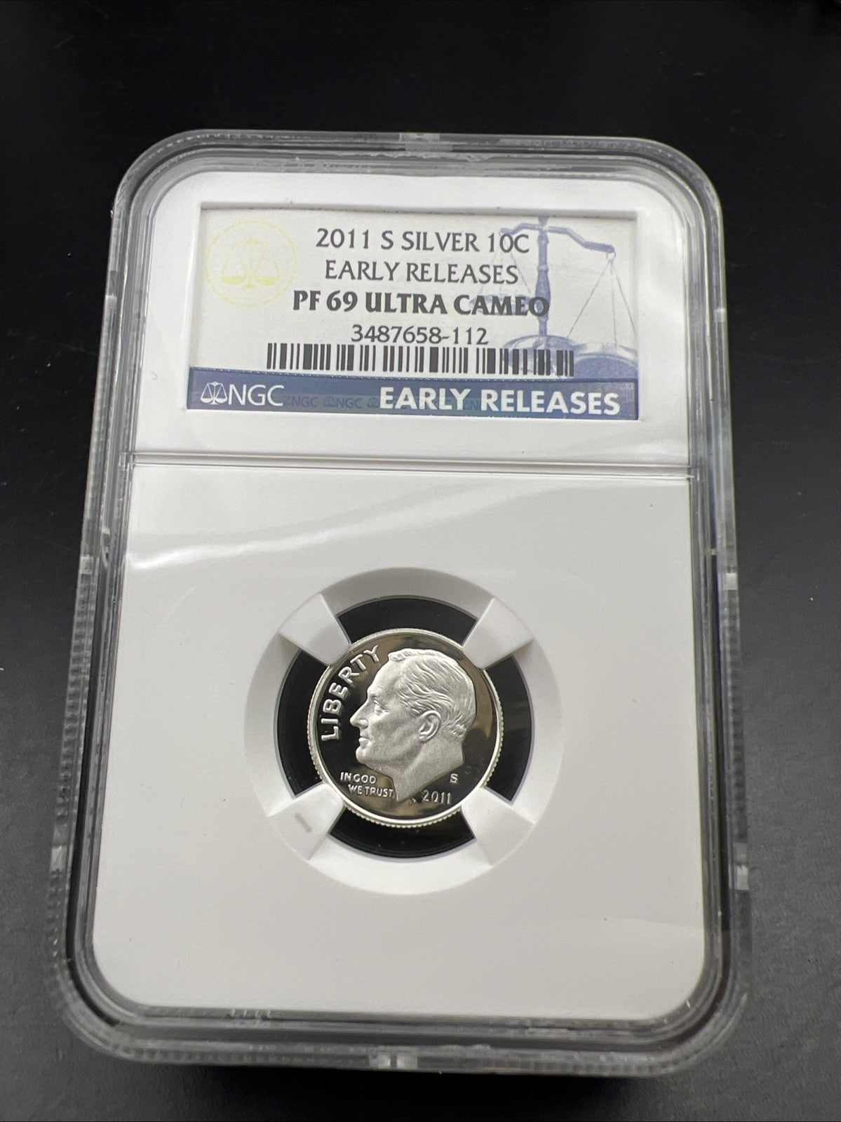2011 S 10c Roosevelt Proof Silver Dime Coin PF69 UCAM NGC #112