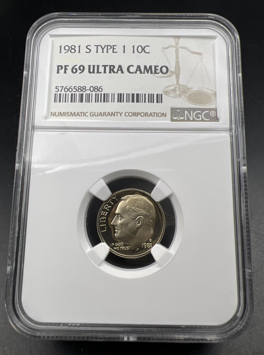 1981 S Type 1 10c Roosevelt Copper Nickel Clad Dime Coin NGC PF69 UCAM Proof