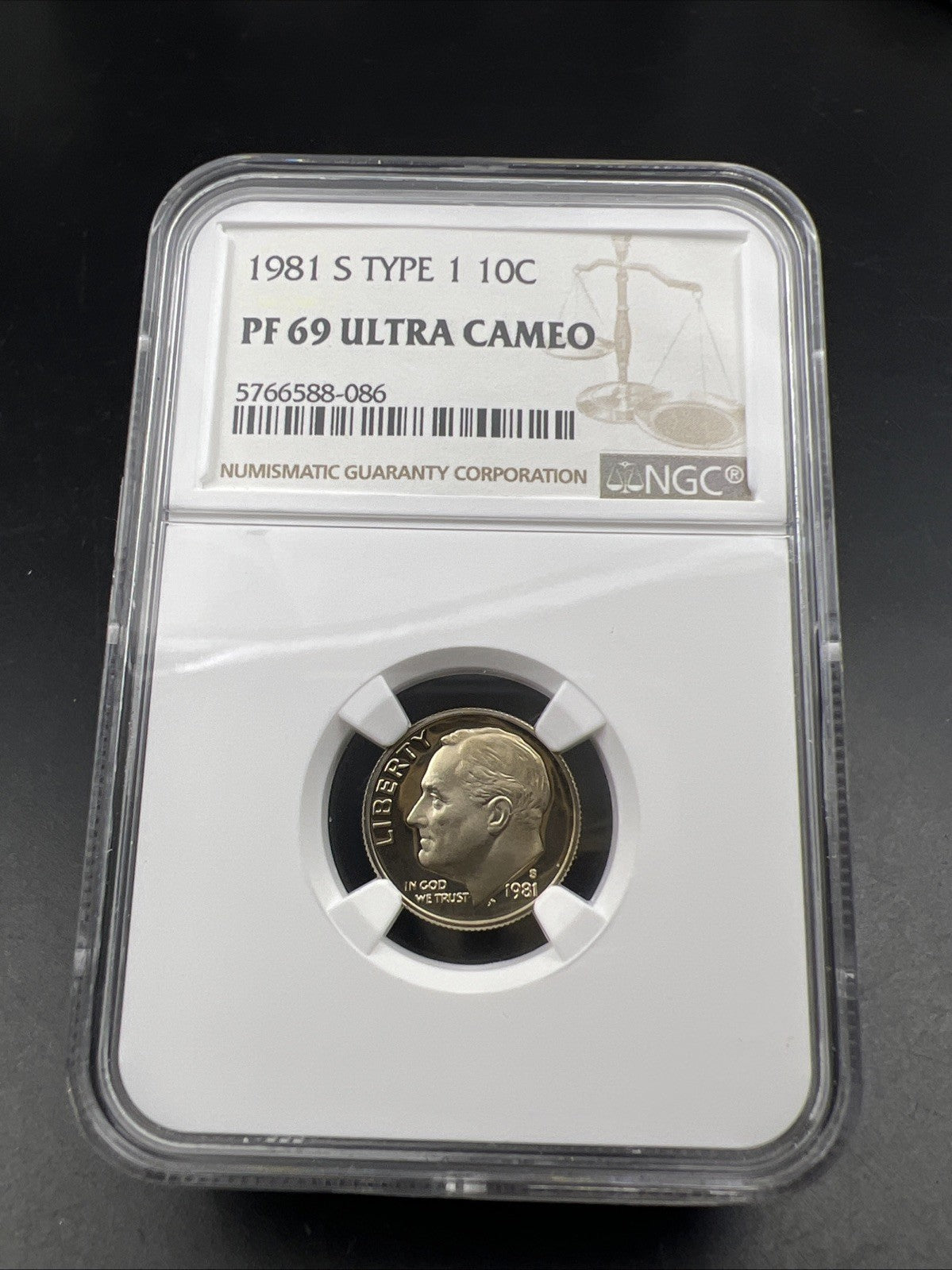 1981 S Type 1 10c Roosevelt Copper Nickel Clad Dime Coin NGC PF69 UCAM Proof