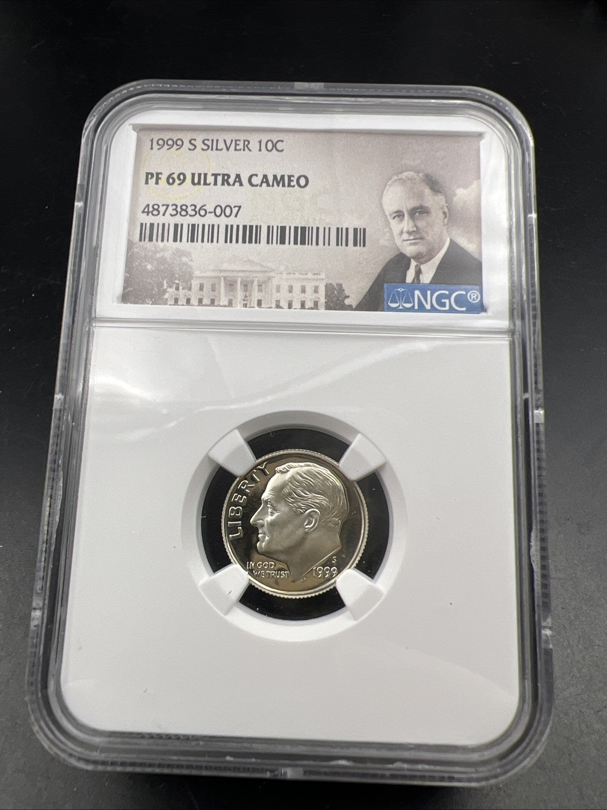 1999 S 10c Roosevelt Proof Silver Dime Coin PF69 UCAM NGC #007