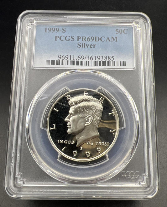 1999 S 50c Kennedy Proof Half Dollar Coin Silver PR69 DCAM PCGS #885