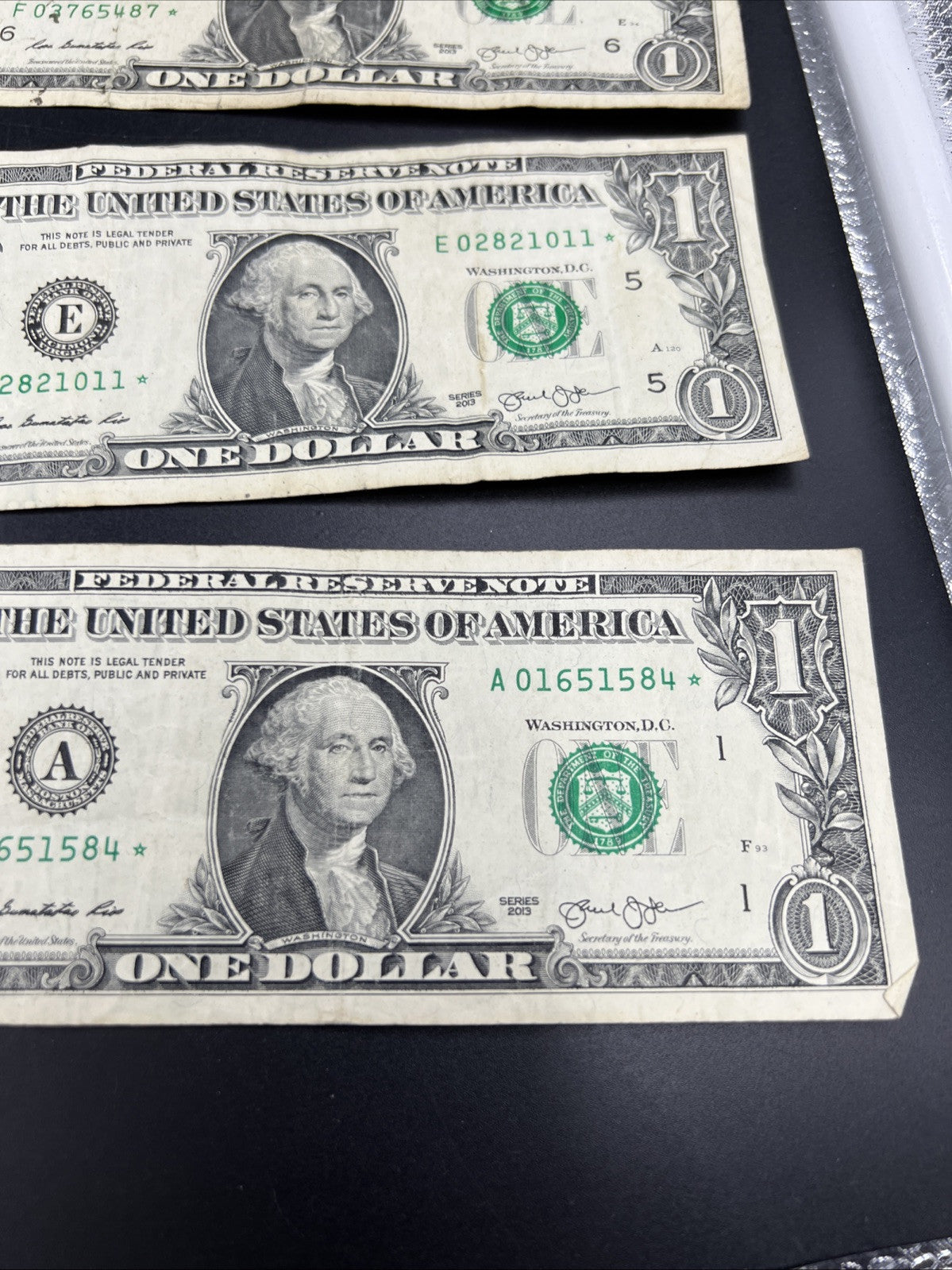 Lot of 7 Different * Star FRN Notes 1995 - 2017 years Circulated US Currency #84