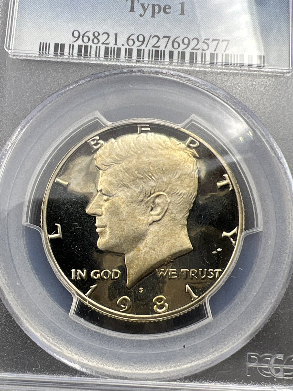 1981 S Type 1 50c Kennedy Copper Nickel Half Dollar Coin PCGS PR69 DCAM #577