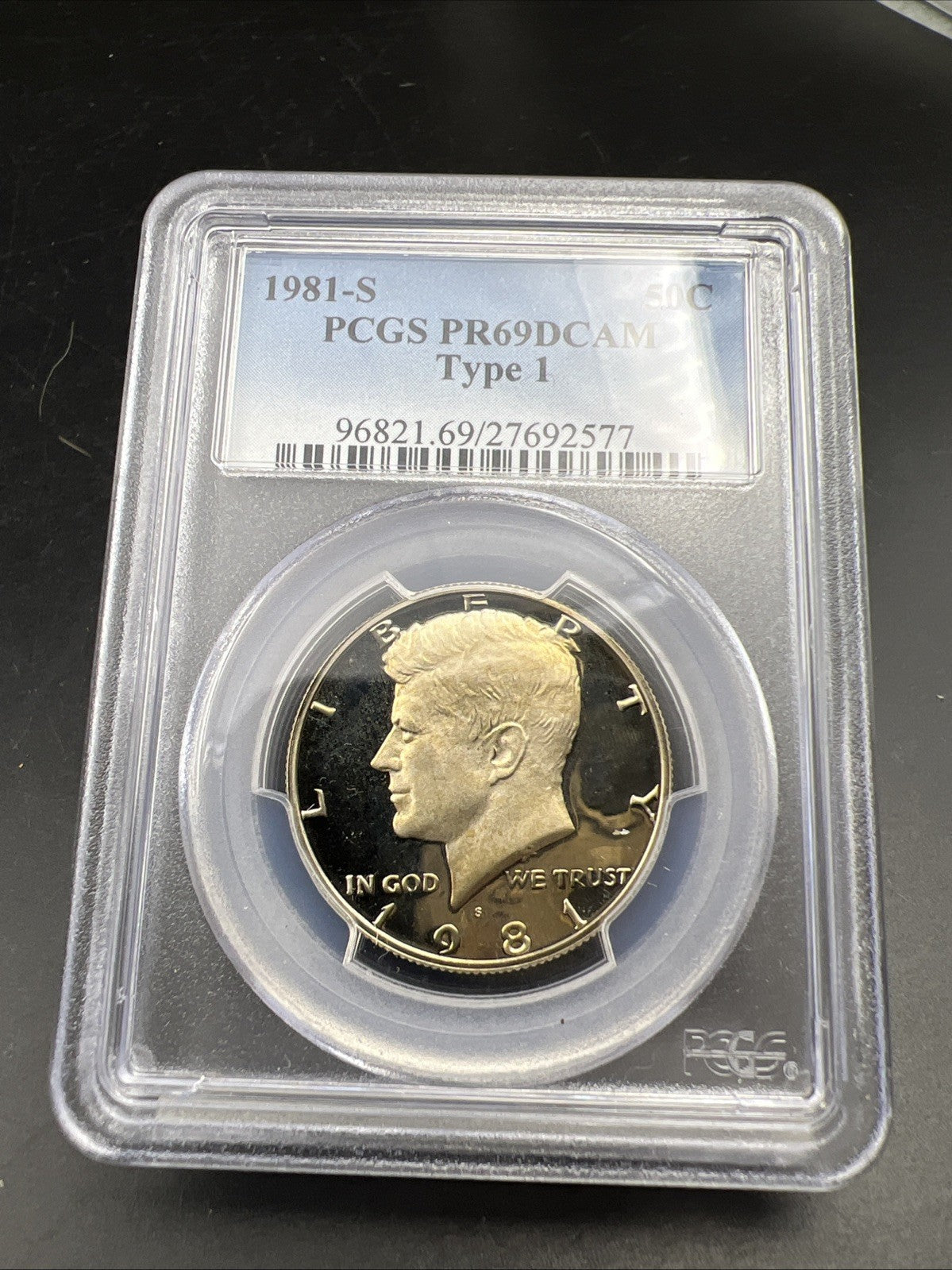 1981 S Type 1 50c Kennedy Copper Nickel Half Dollar Coin PCGS PR69 DCAM #577