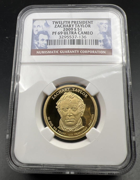 2009 S Zachary Taylor Proof Presidential Dollar Coin NGC PF69 UCAM #081