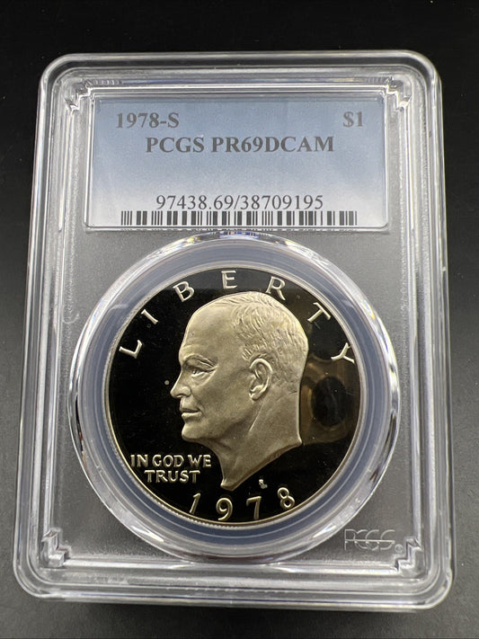 1978 S $1 Ike Eisenhower Copper Nickel Dollar Coin PCGS PR69 DCAM #567