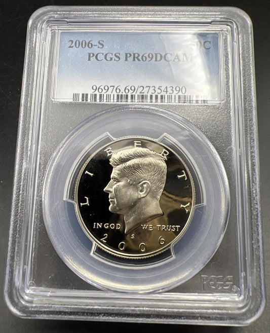 2006 S 50c Kennedy Copper Nickel Half Dollar Coin PCGS PR69 DCAM #390