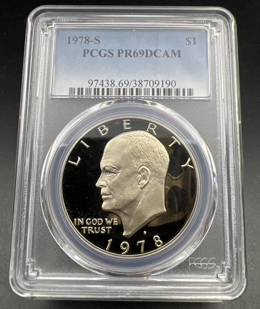 1978 S $1 Ike Eisenhower Copper Nickel Dollar Coin PCGS PR69 DCAM #190