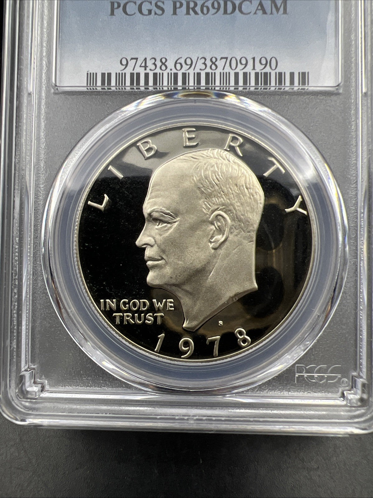 1978 S $1 Ike Eisenhower Copper Nickel Dollar Coin PCGS PR69 DCAM #190