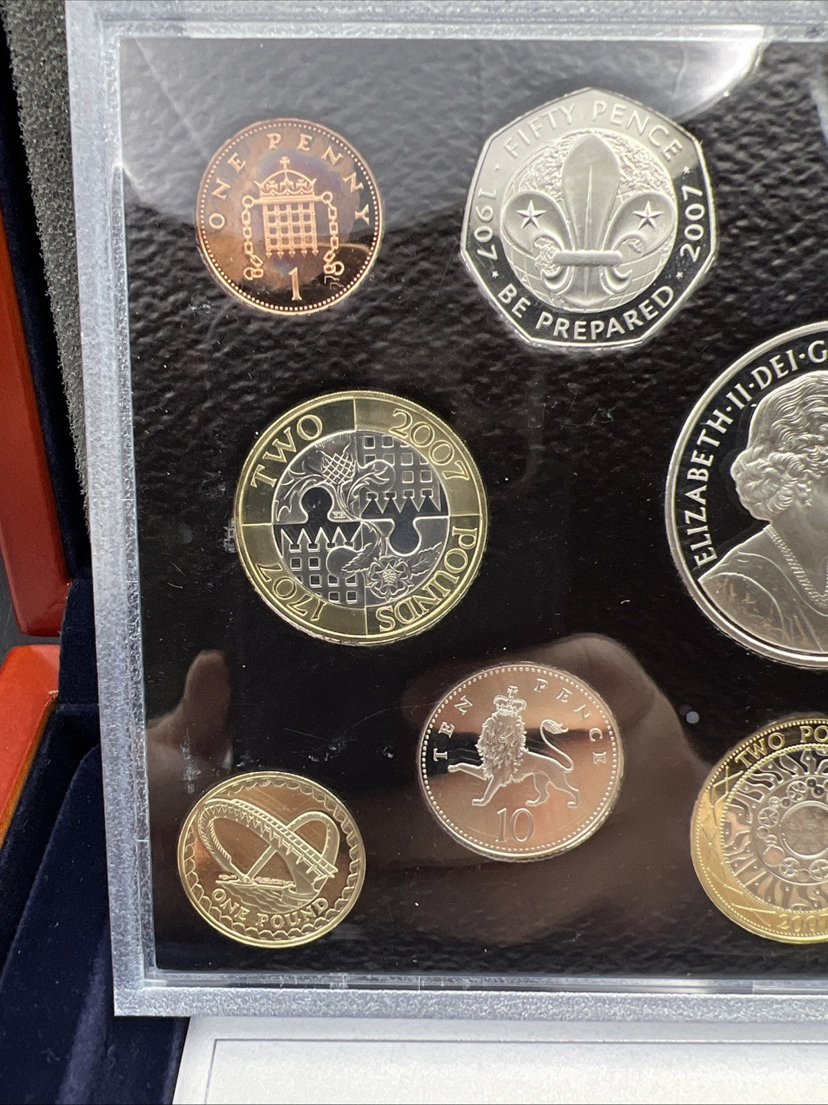 2007 British Royal Mint Executive Proof Set United Kingdom - Used Box & COA