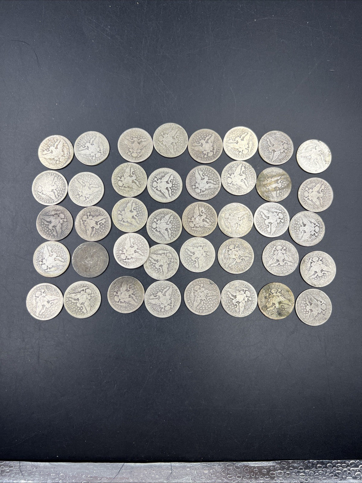 40 Coin AG / G Barber 90% Silver Quarter Quarters Roll Full Dates SKU#5.29G