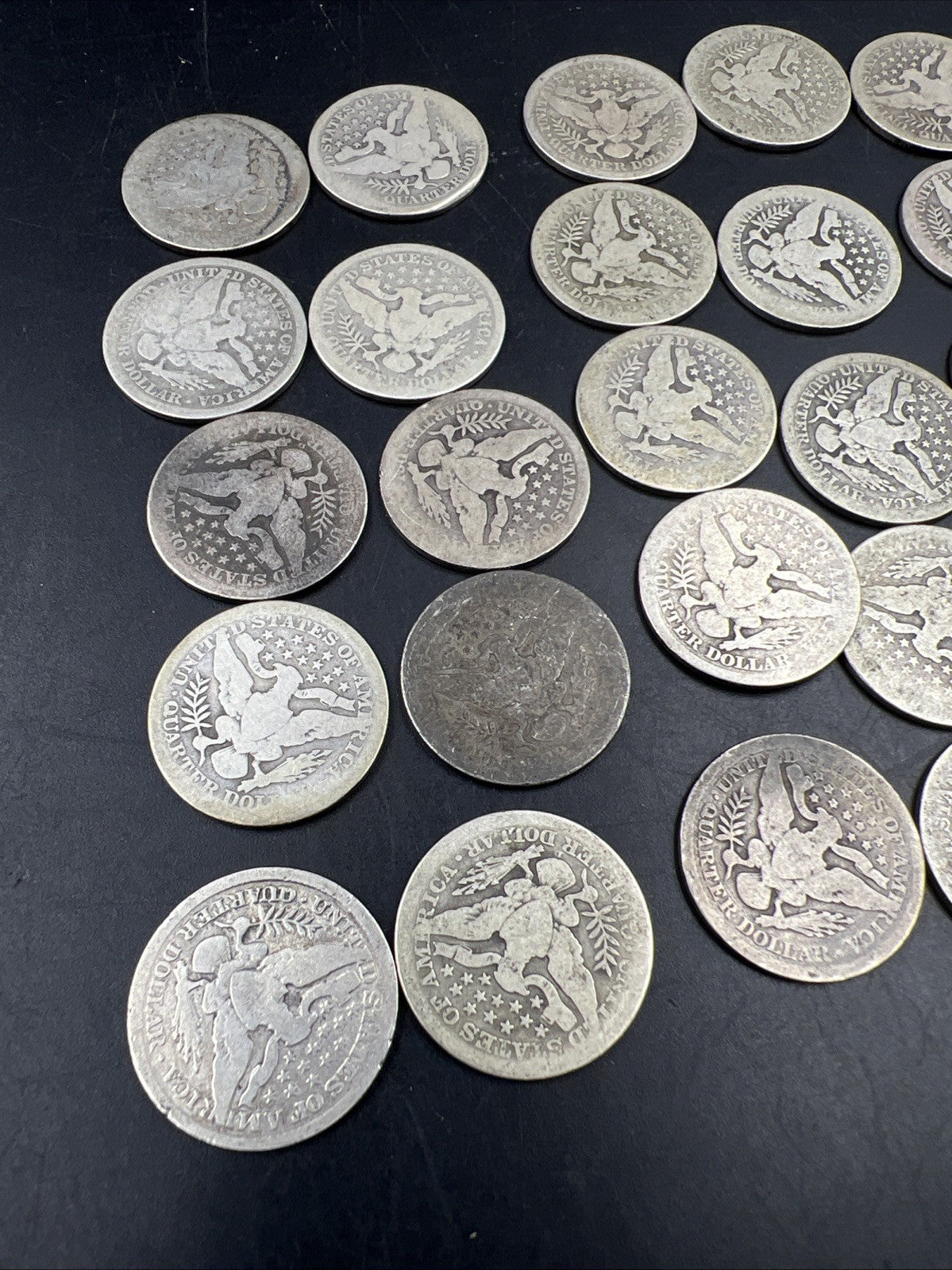 40 Coin AG / G Barber 90% Silver Quarter Quarters Roll Full Dates SKU#5.29G