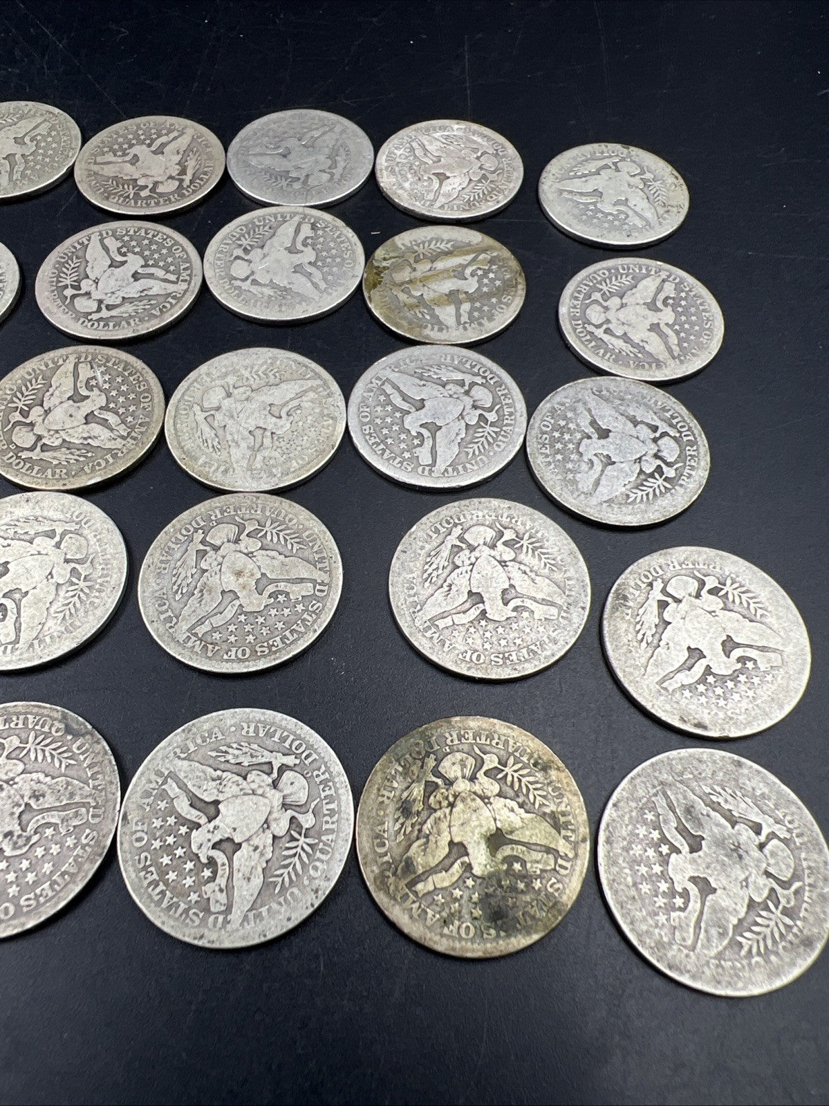 40 Coin AG / G Barber 90% Silver Quarter Quarters Roll Full Dates SKU#5.29G
