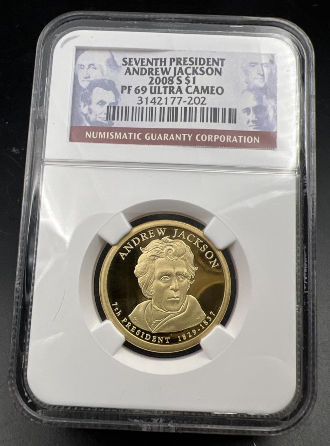2008 S Andrew Jackson Proof Presidential Dollar Coin NGC PF69 UCAM #202