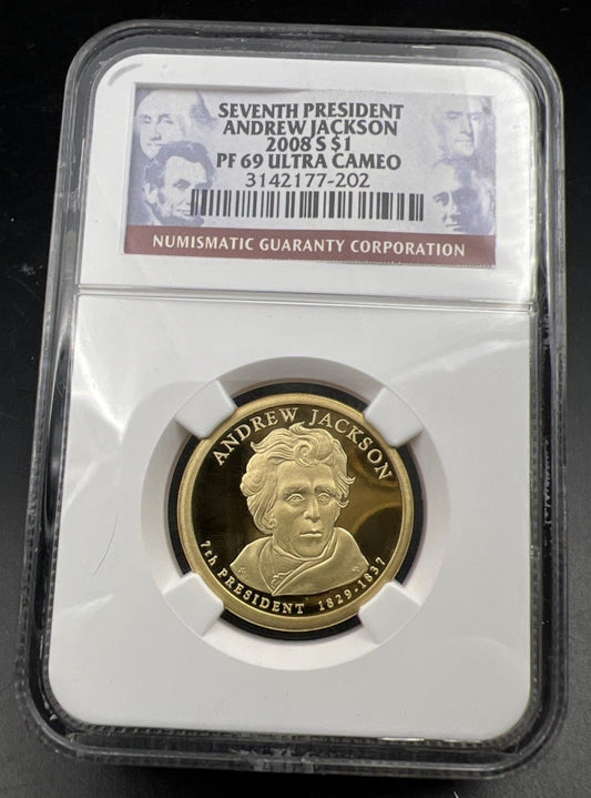 2008 S Andrew Jackson Proof Presidential Dollar Coin NGC PF69 UCAM #202