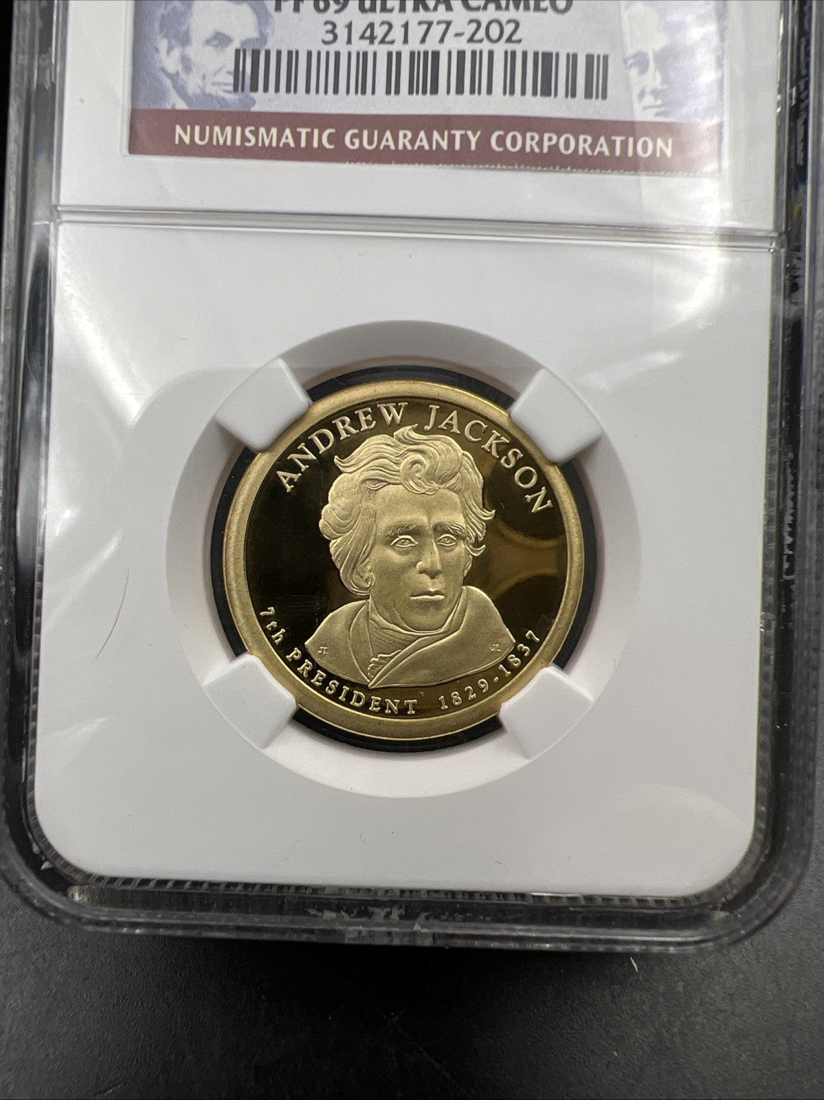 2008 S Andrew Jackson Proof Presidential Dollar Coin NGC PF69 UCAM #202