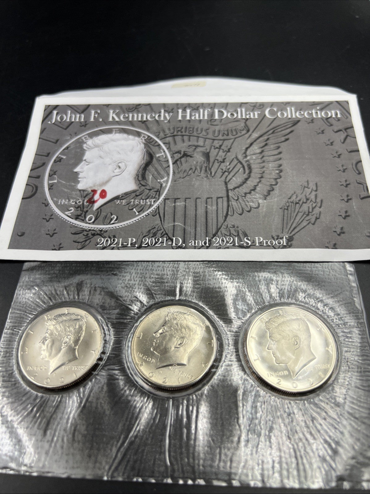 3 Coin Set 2021 Kennedy 50c Copper Nickel Half Dollar Coins P D S Proof & BU #B