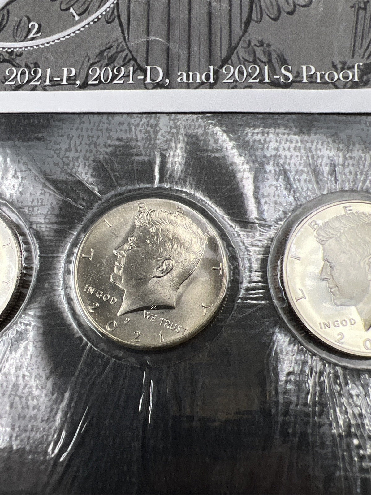3 Coin Set 2021 Kennedy 50c Copper Nickel Half Dollar Coins P D S Proof & BU #B