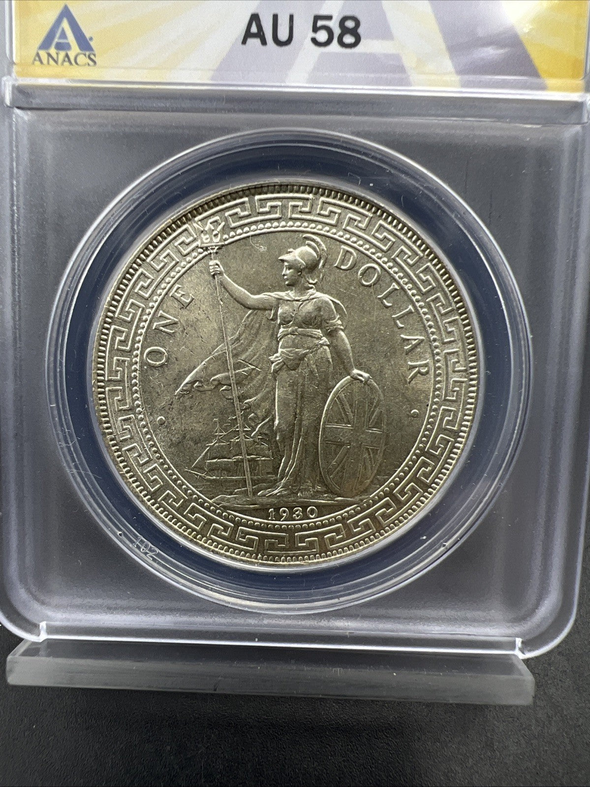 1930 L London Mint Great Britain British Trade Dollar ANACS AU58 CH AU