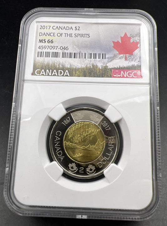 2017 Canada $2 Dance of the Spirits Twoonie MS66 NGC #046