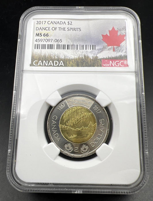 2017 Canada $2 Dance of the Spirits Twoonie MS66 NGC #065