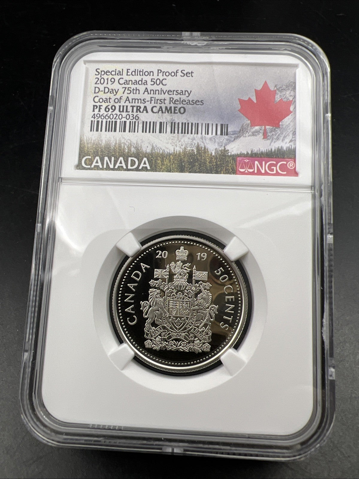 2019 Canada 50c D-Day 75th Anniversary PF69 UCAM NGC Proof Coin