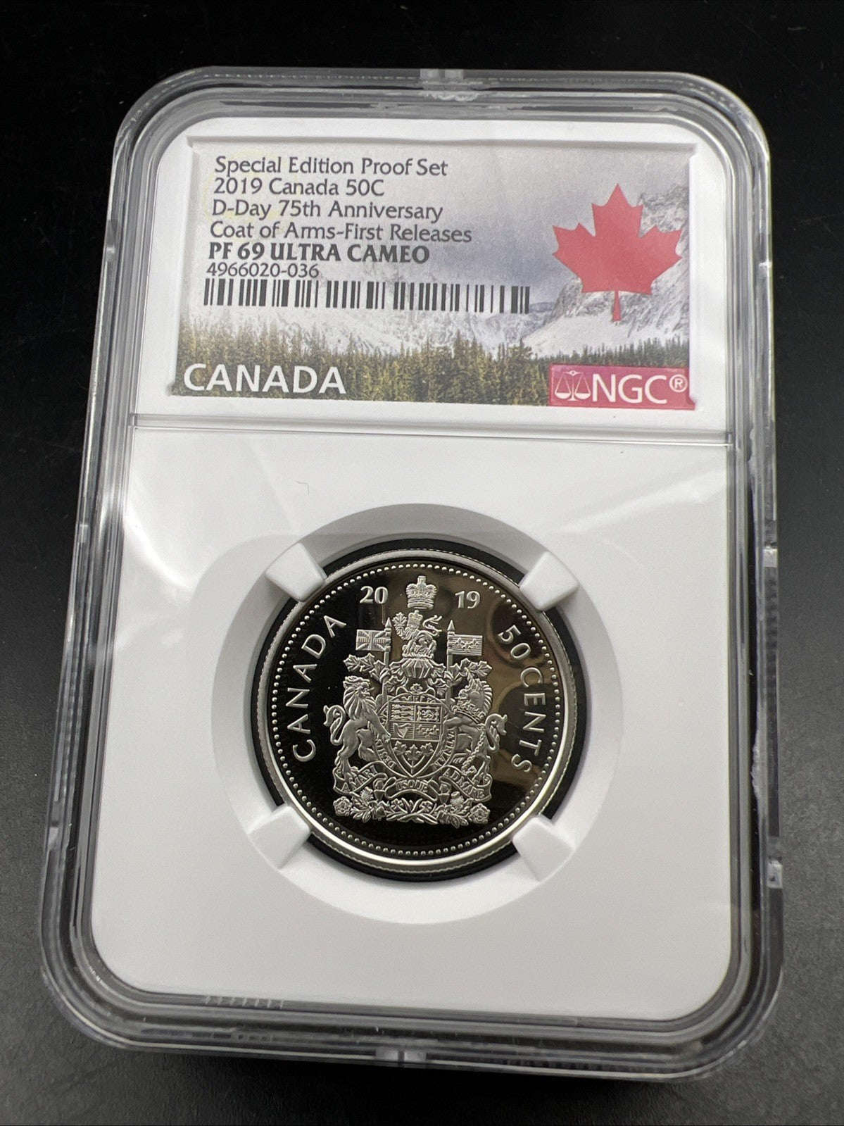 2019 Canada 50c D-Day 75th Anniversary PF69 UCAM NGC Proof Coin