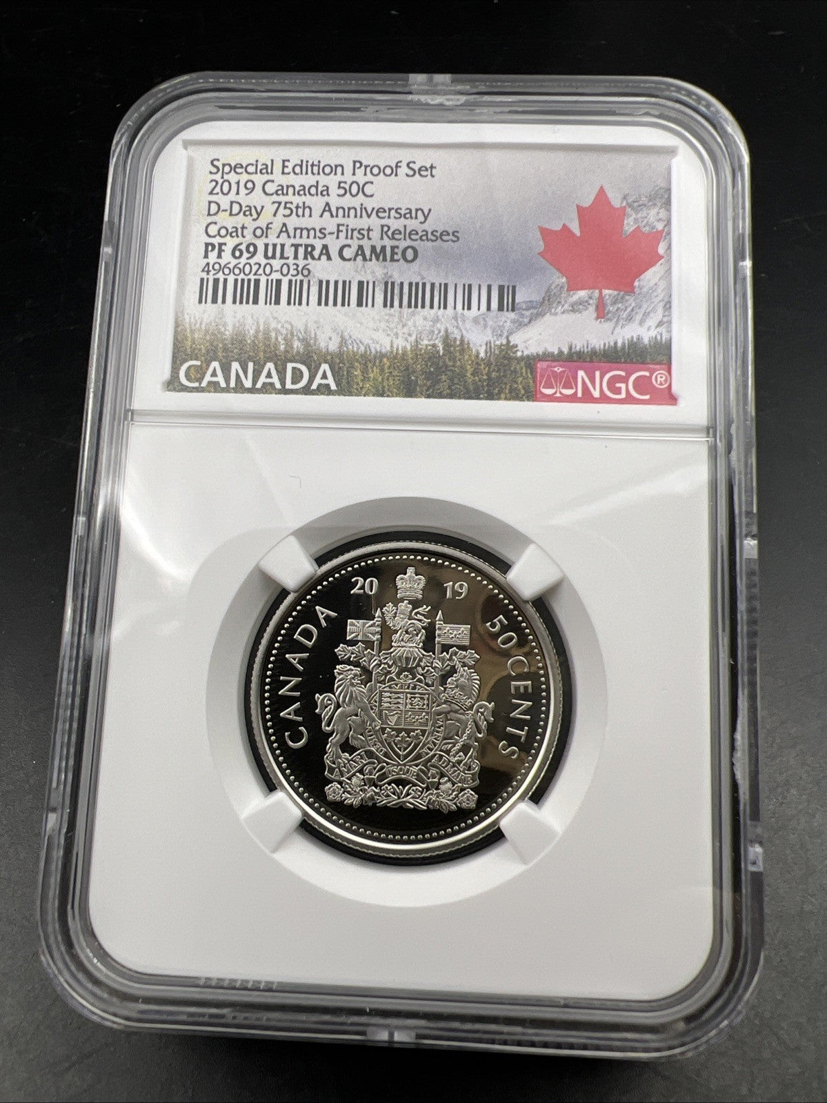 2019 Canada 50c D-Day 75th Anniversary PF69 UCAM NGC Proof Coin