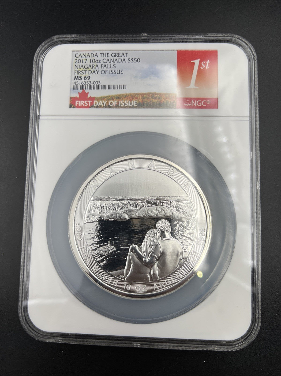 2017 Canada S$50 10 Oz Silver Niagara Falls Commemorative NGC MS69 FDOI