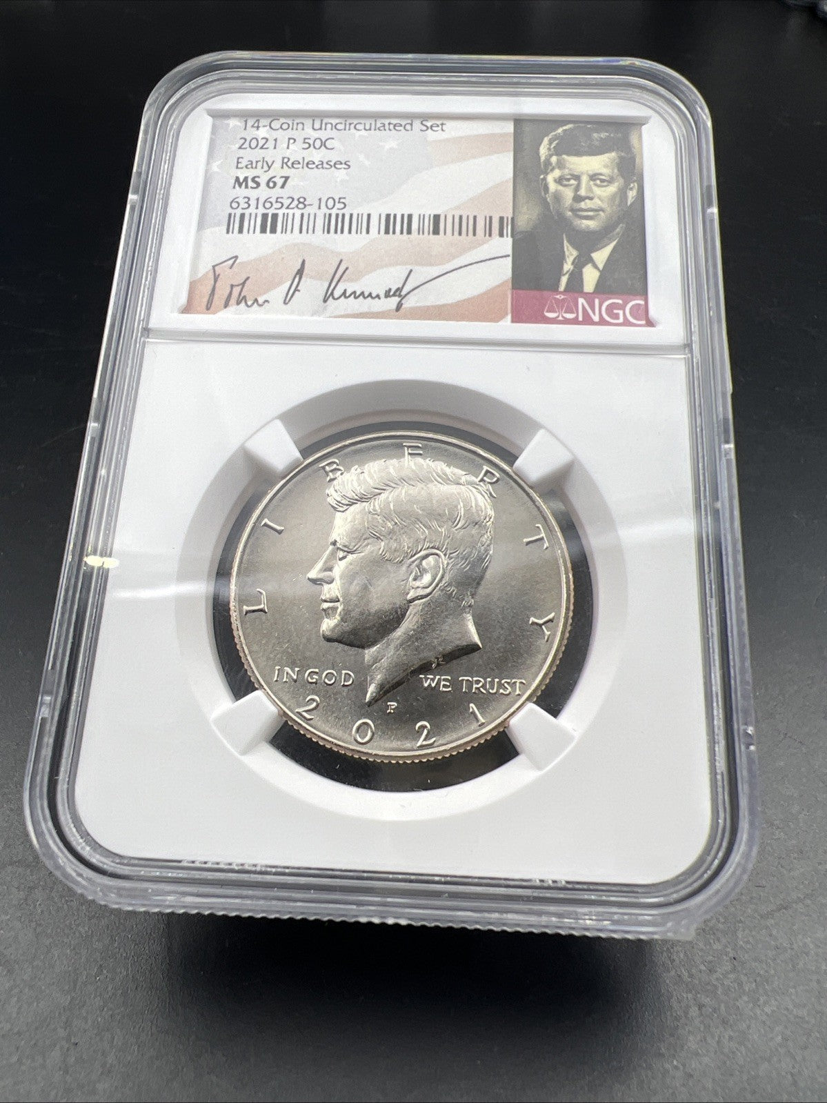 2021 P 50c Kennedy Copper Nickel Half Dollar Coin NGC MS67 Gem BU Certified