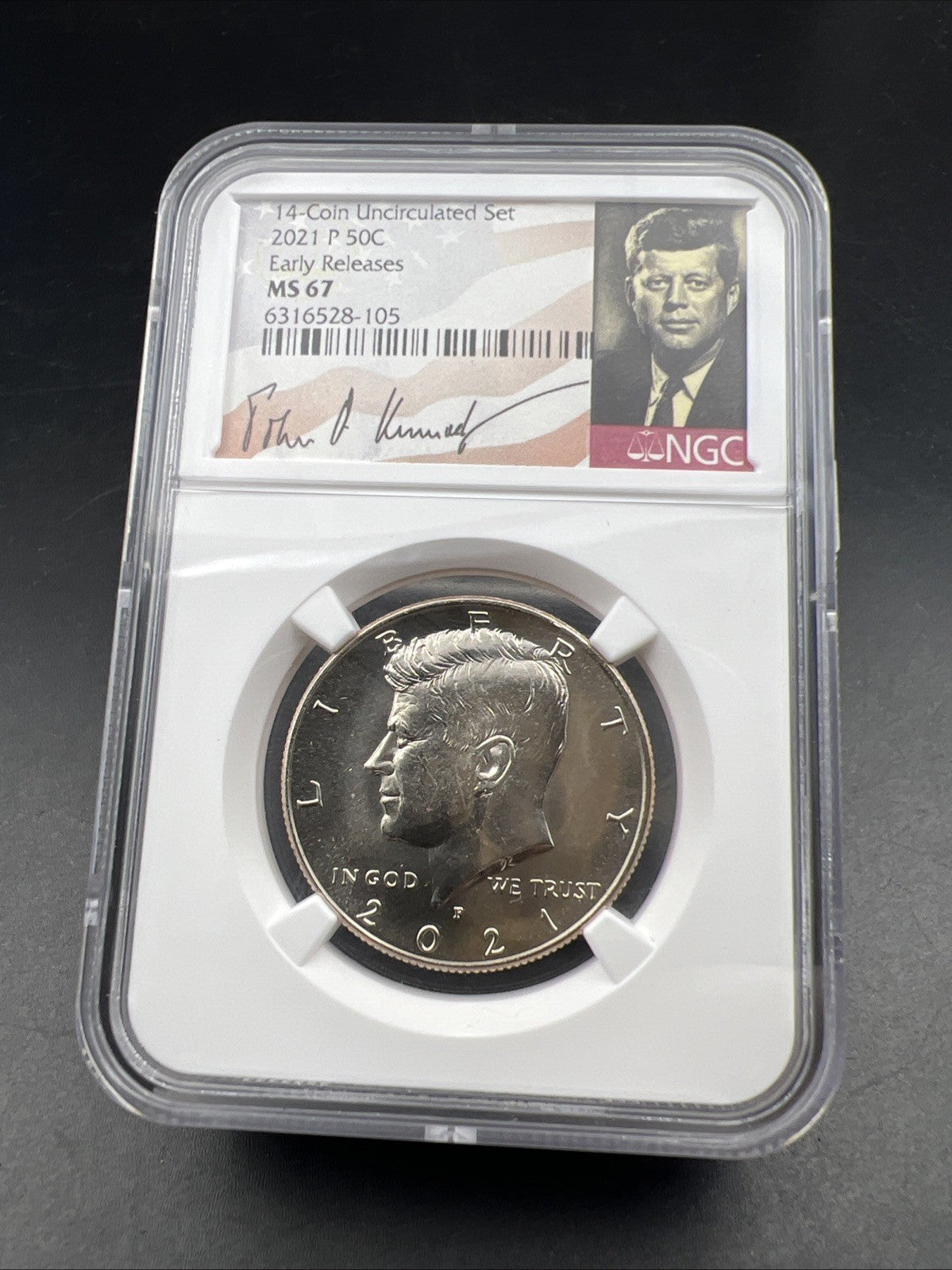 2021 P 50c Kennedy Copper Nickel Half Dollar Coin NGC MS67 Gem BU Certified