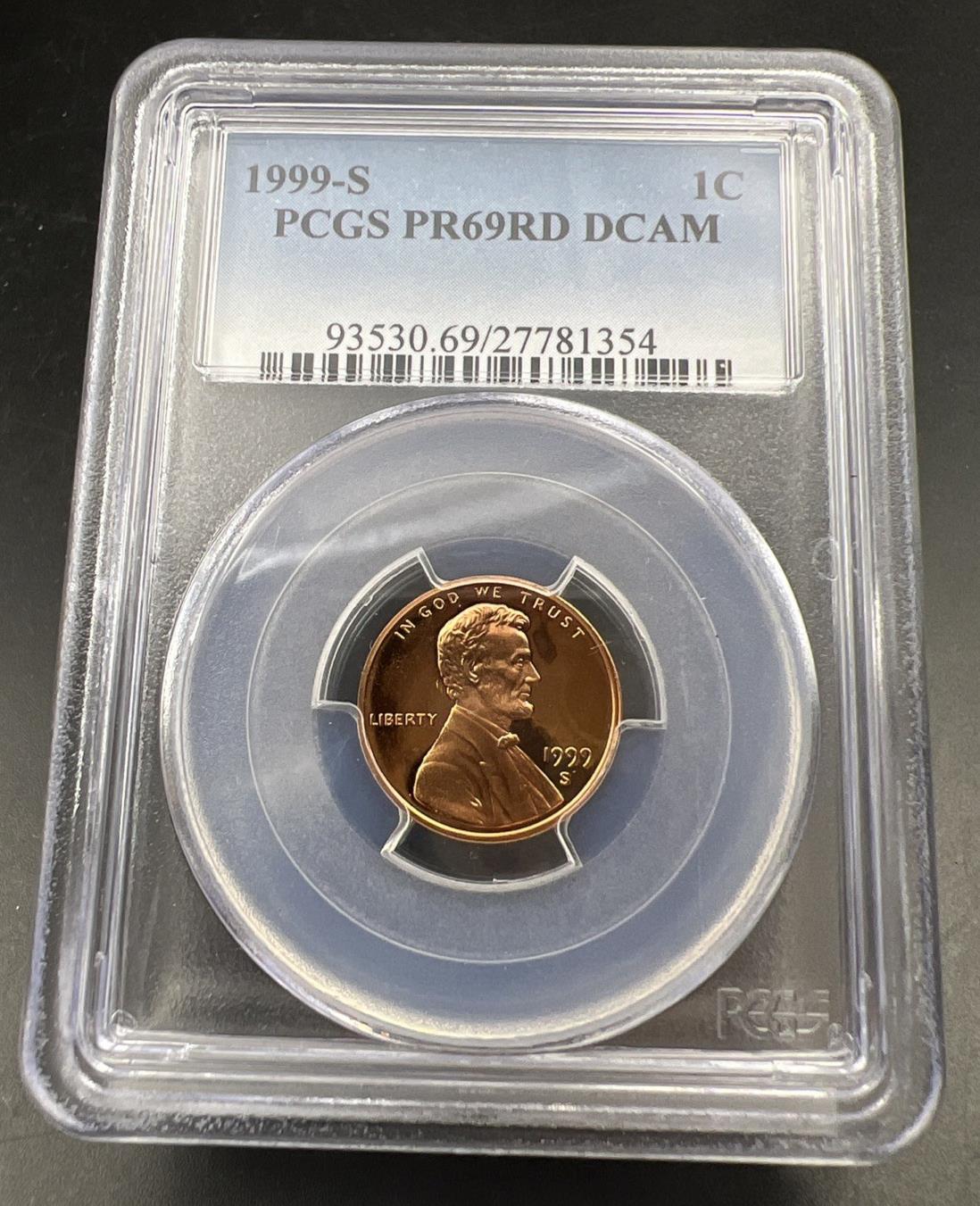 1999 S 1c Lincoln Memorial Cent Coin PCGS PR69 DCAM #54