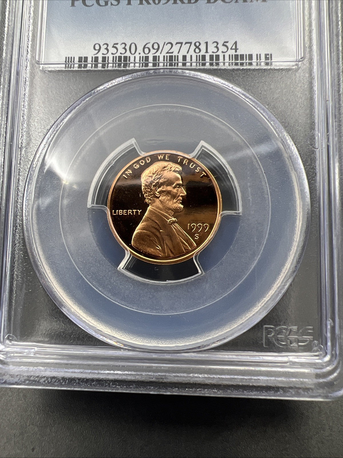 1999 S 1c Lincoln Memorial Cent Coin PCGS PR69 DCAM #54