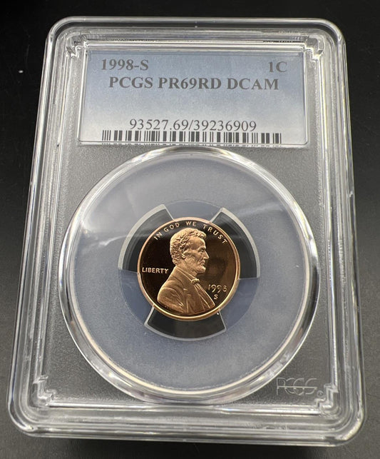 1998 S 1c Lincoln Memorial Cent Coin PCGS PR69 DCAM #09