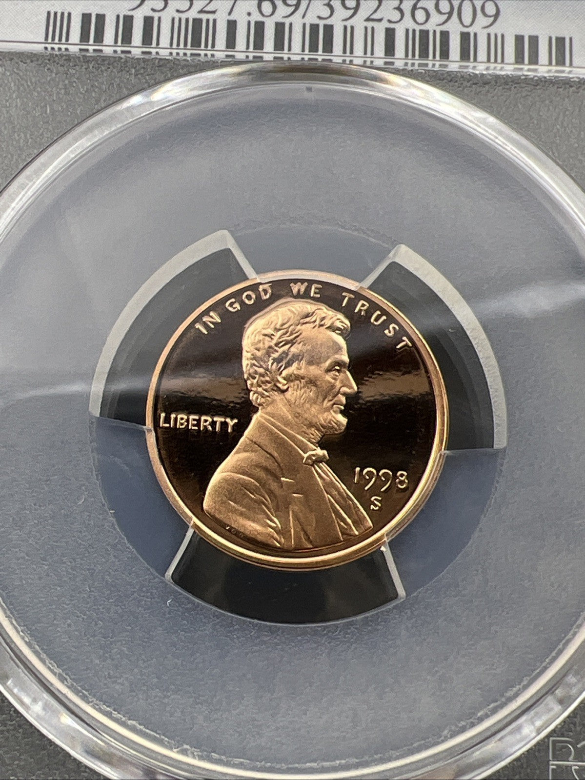 1998 S 1c Lincoln Memorial Cent Coin PCGS PR69 DCAM #09