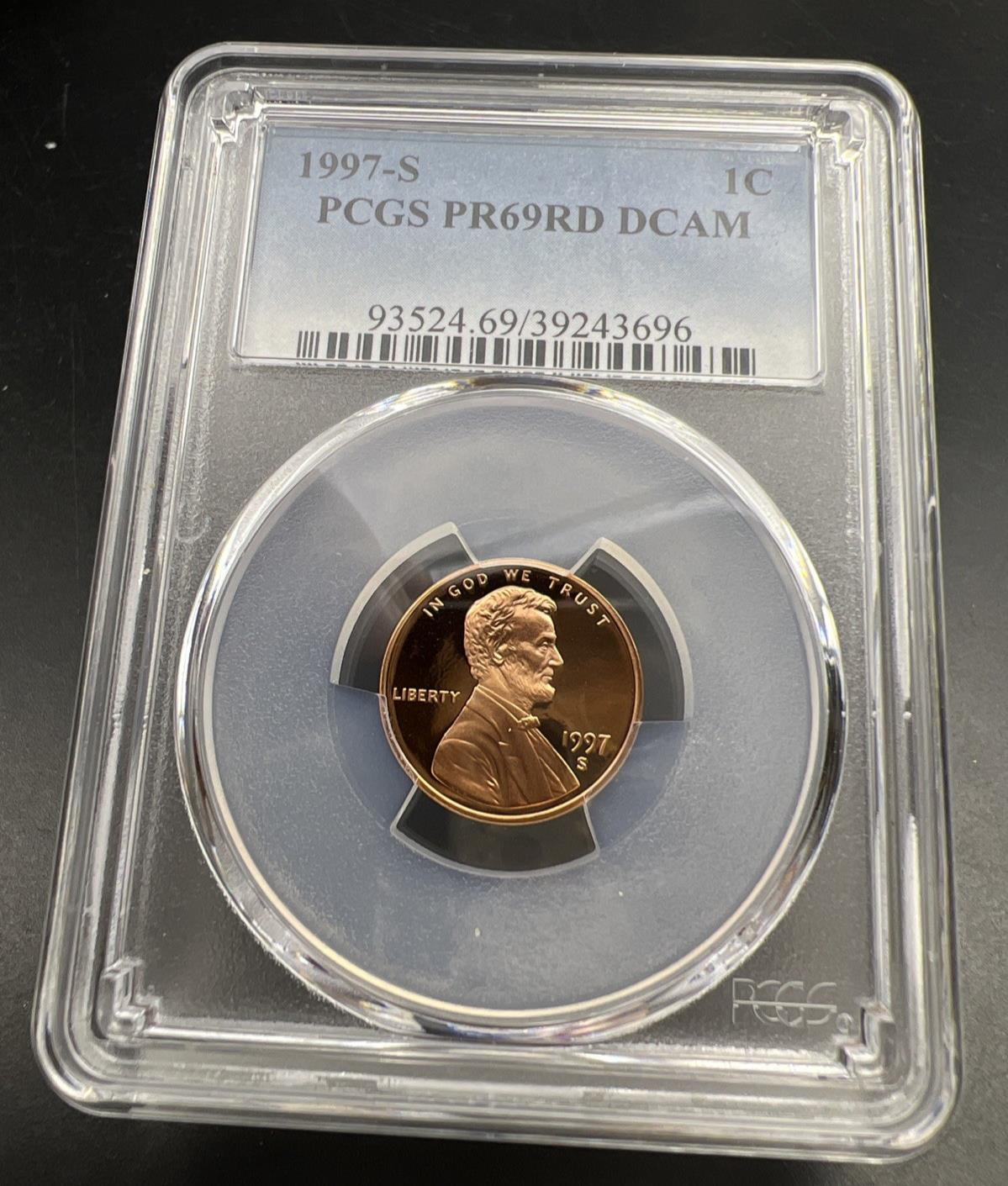 1997 S 1c Lincoln Memorial Cent Coin PCGS PR69 DCAM #96