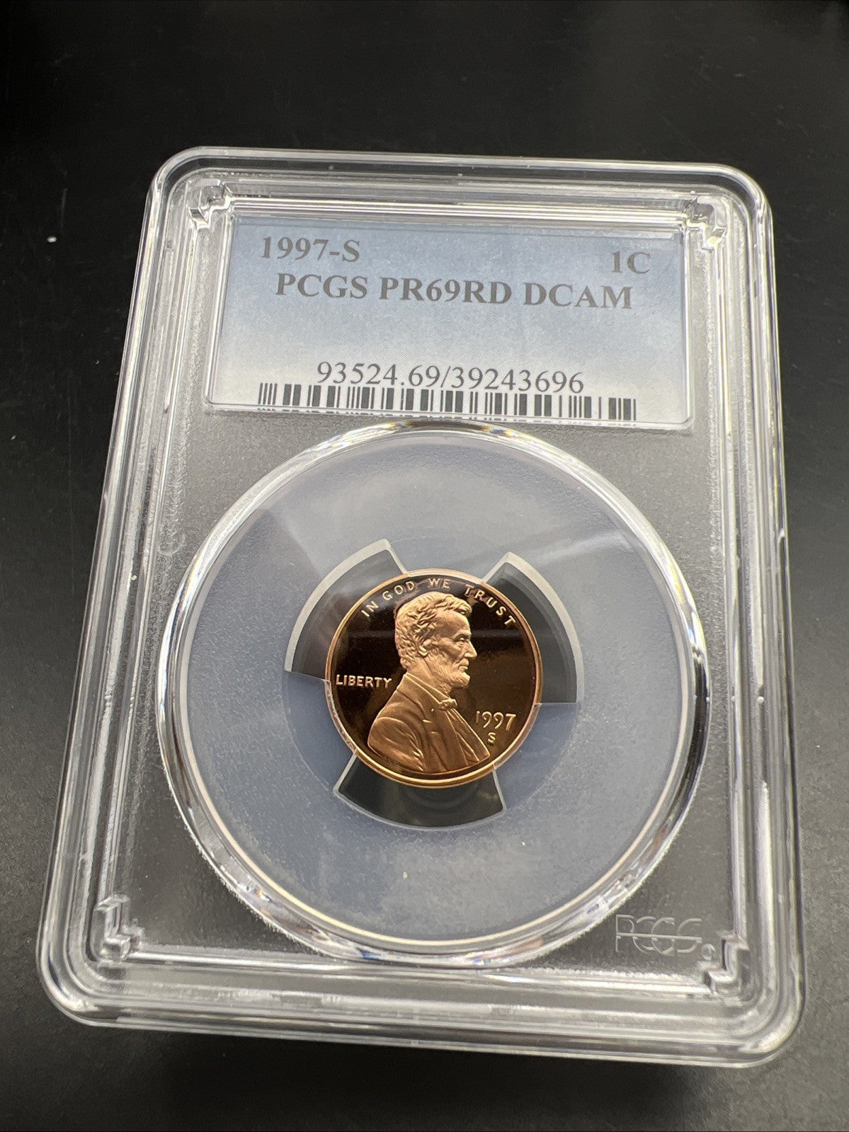 1997 S 1c Lincoln Memorial Cent Coin PCGS PR69 DCAM #96
