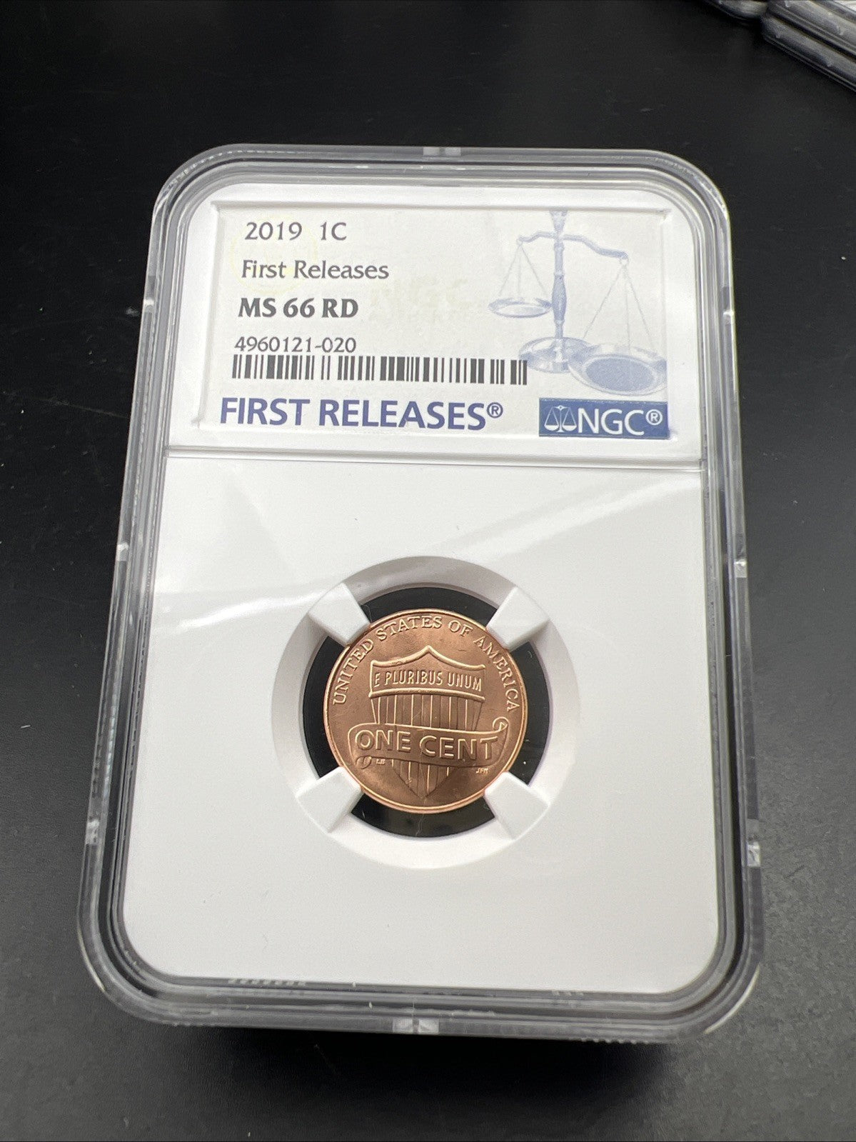 2019 P 1c Lincoln Shield Cent Coin NGC MS66 RD #020 First Releases