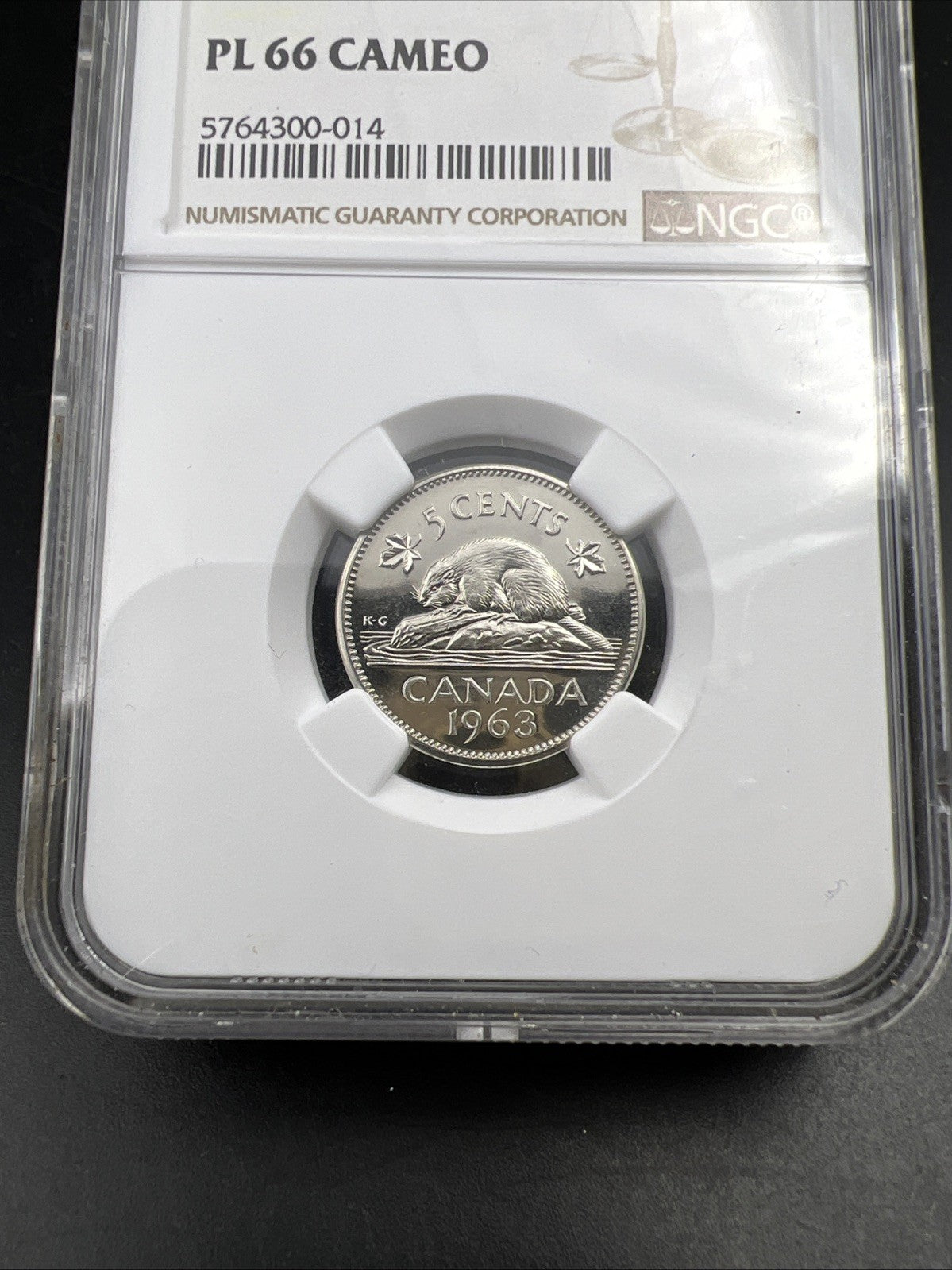 1963 5c Canada Proof-like Beaver Nickel Coin PL65 Cameo NGC Certified