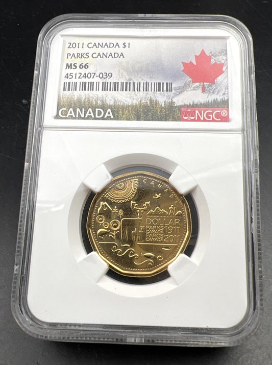 2011 Canada $1 Parks commemorative MS66 Gem BU UNC Dollar Coin