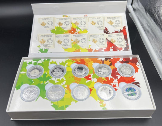Canada 2014 $10 O Canada Series .9999 Silver 10-Coin Set w/ Box & COA #B