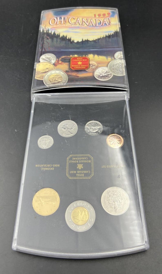 1999 Oh Canada Canadian Mint 7 coin Uncirculated Set in Case