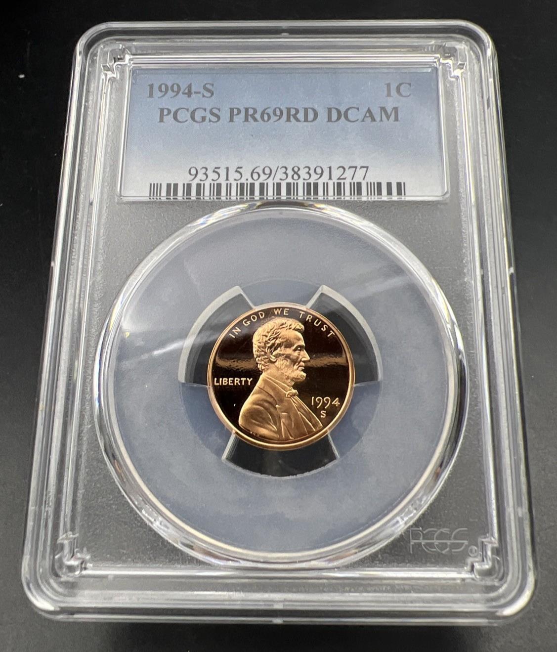 1994 S 1c Lincoln Memorial Cent Coin PCGS PR69 DCAM #77