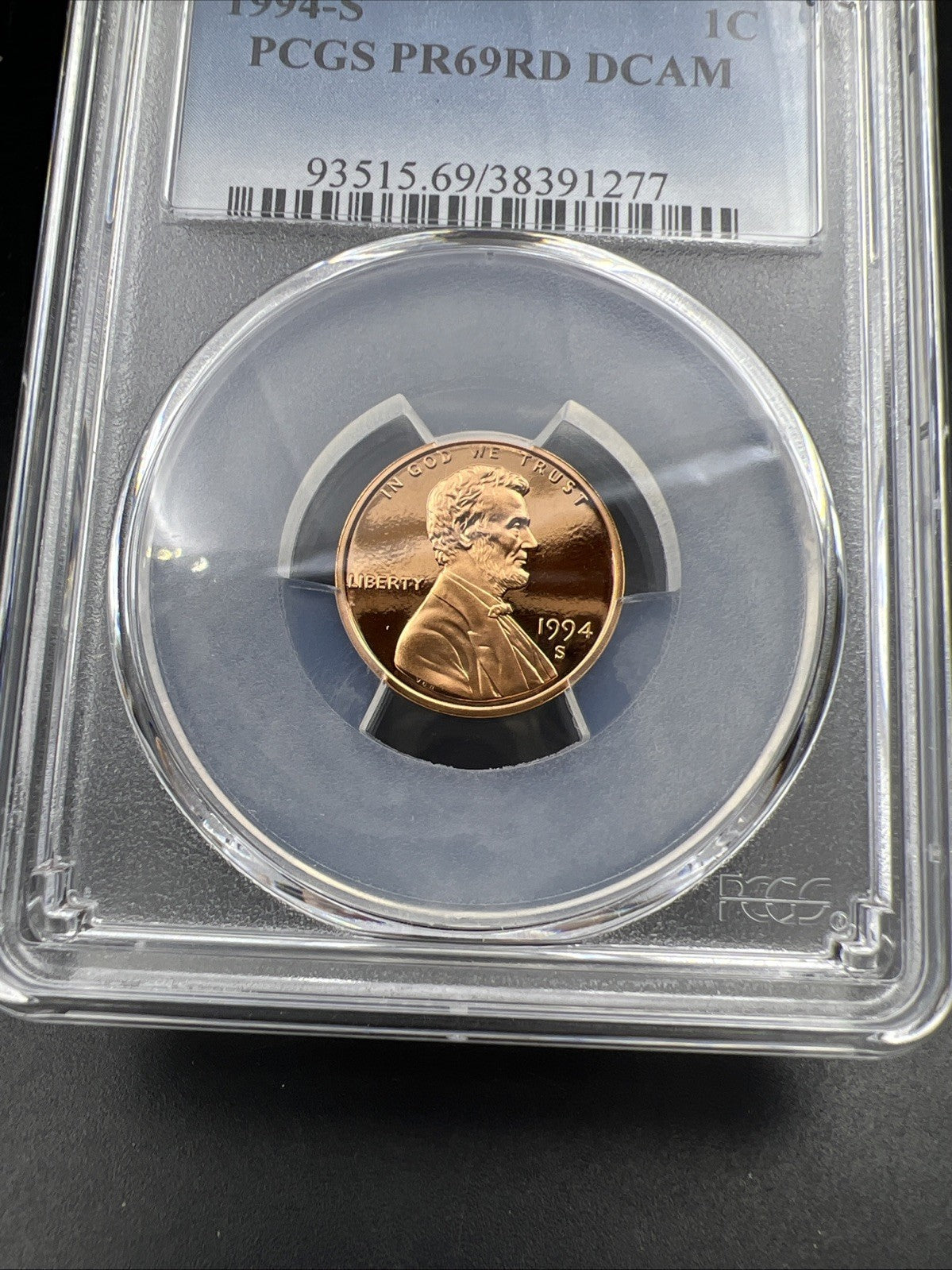 1994 S 1c Lincoln Memorial Cent Coin PCGS PR69 DCAM #77