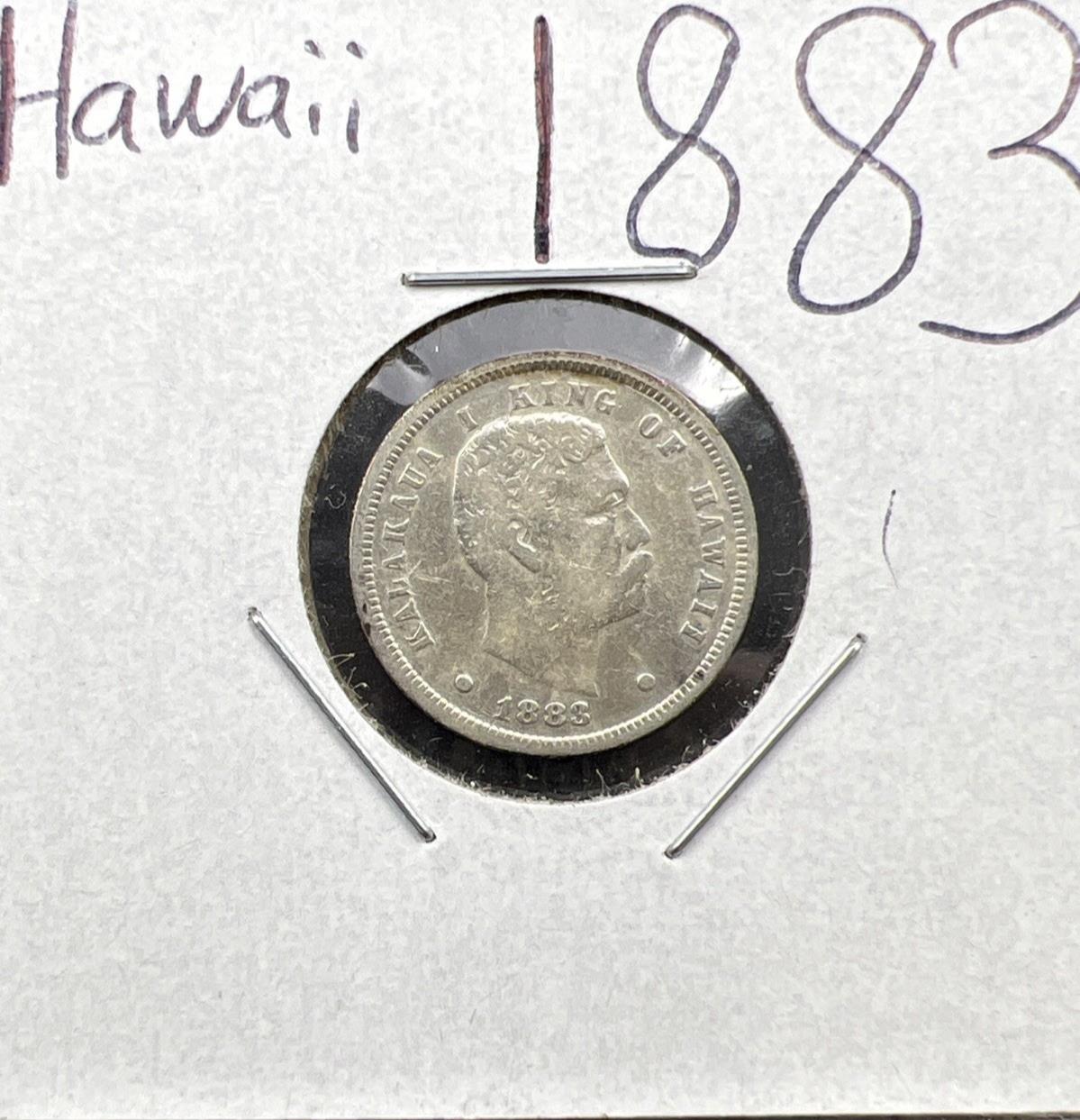 1883 Hawaii 10c Silver Dime Coin Territorial Issue XF Details Cleaned