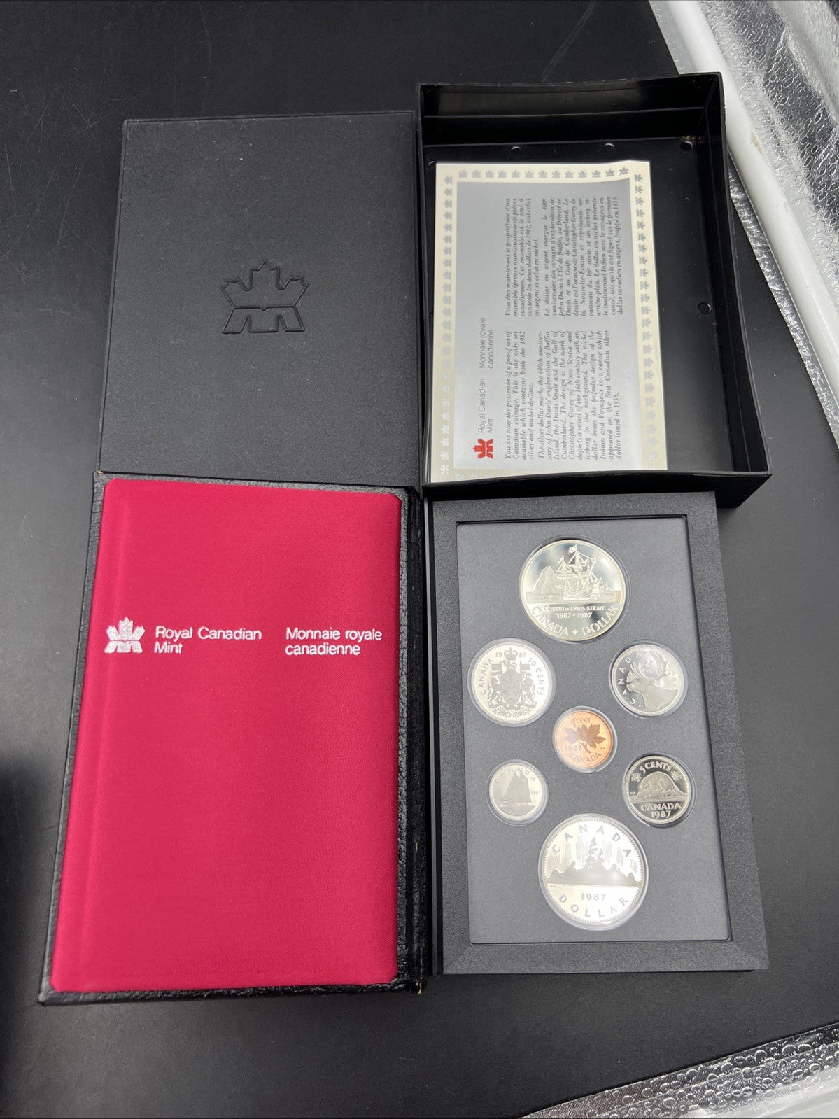 1987 Canada Double Dollar Proof Set Gem Uncirculated Coins With Box & COA