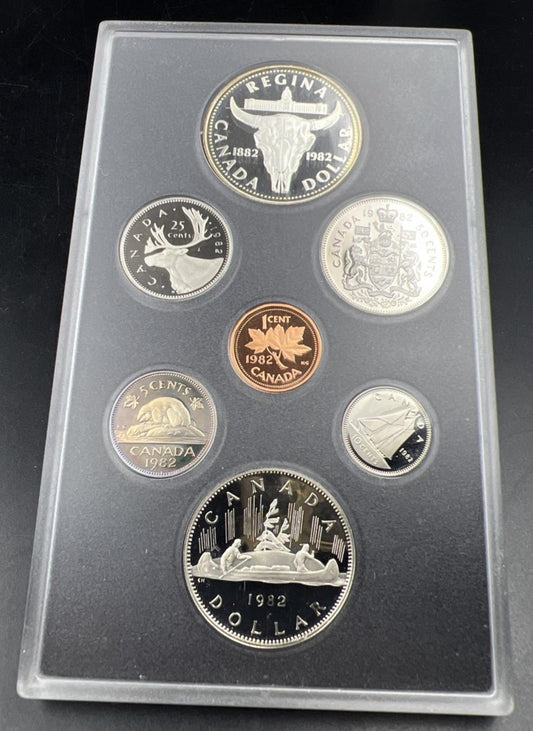 1982 Canada Double Dollar Proof Set Gem Uncirculated Coins no Box or COA