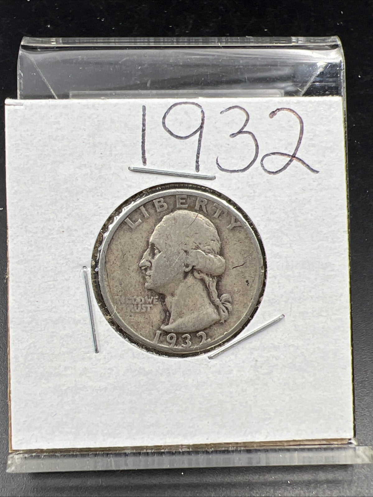 1932 P 25c Washington 90% Silver Quarter Coin Choice VG Very Good / Fine SKU#32A